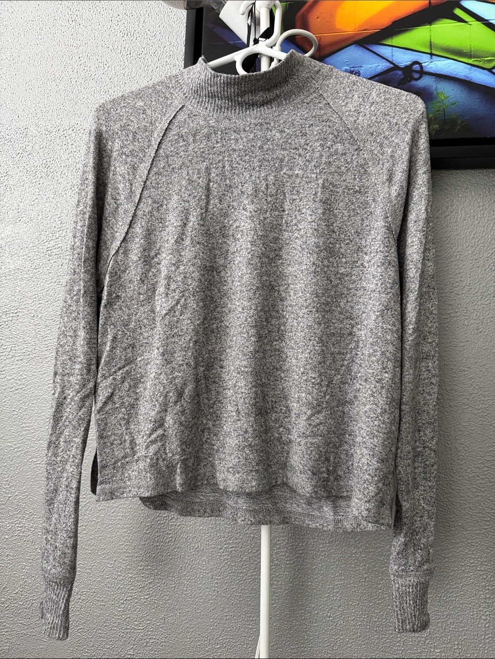 Abercrombie & Fitch Gray Marled Crewneck Sweater Top